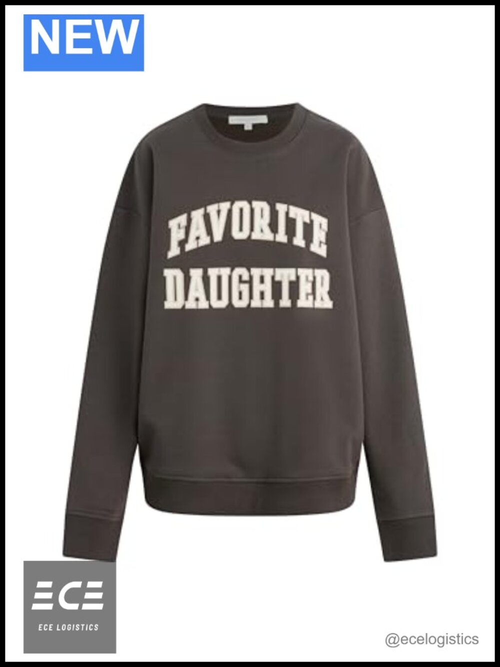 Oversized Collegiate Sweatshirt Logo Lettering Crew Neck